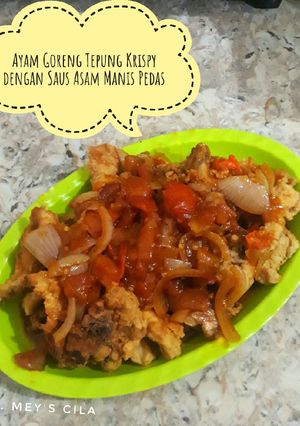 Foto resep Ayam Goreng Tepung Krispy dengan Saus Asam Manis Pedas So Yummy 🤤🤤