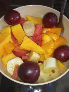 A picture of Fruit salad #breakfast contest.