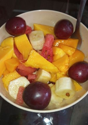 A picture of Fruit salad #breakfast contest.