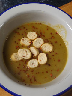 Una foto de Sopa-crema de Pak choi y calabacín