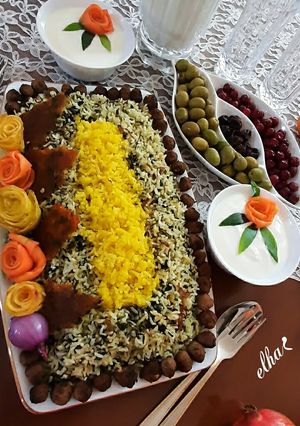 عکسی از دستور اسفناج پلو