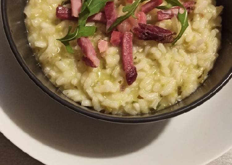 Risotto crema di piselli e rucola