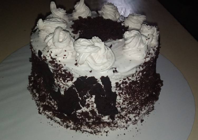 Steps to Make Homemade Black forest cake without oven
