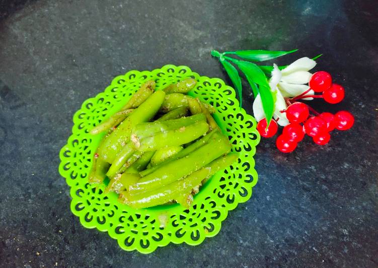 Instant Green chilli pickle