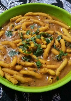 A picture of Besan wali sev ki sabji.