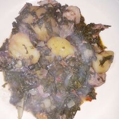 A picture of Vegetables and beef.
