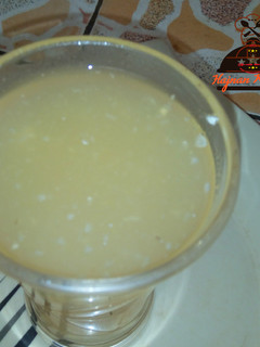 A picture of Pumpkin and cucumber juice.