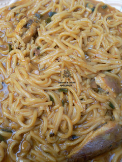 A picture of Homemade spaghetti (jallof spagh).