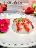 Panna cotta al basilico con composta di fragole
