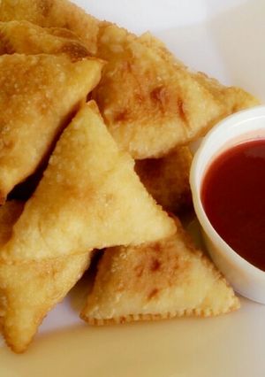 A picture of Samosa(Easy step by step samosa using cutter,no rolling).