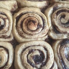 A picture of Perfect moist cinnamon rolls with secret ingredient.