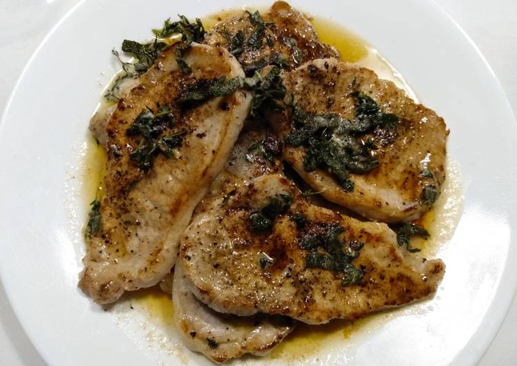 Pork Chops with Crispy Herbs