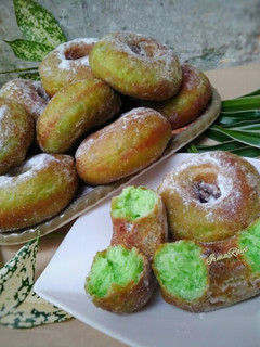 Foto resep Donat Tape Pandan