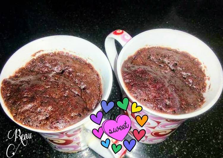 Simple Way to Prepare Any-night-of-the-week Chocolate Mug Cakes for Two