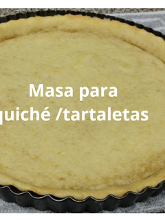 Una foto de Masa para quiche o tartaleta sin huevo