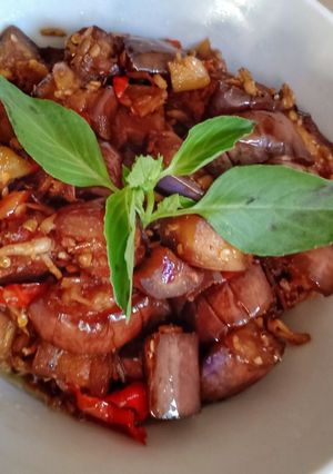 Foto resep Tumis pedas terong ungu