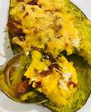 Rau Củ Quả nướng 🥑: Bơ nướng trứng và thịt muối