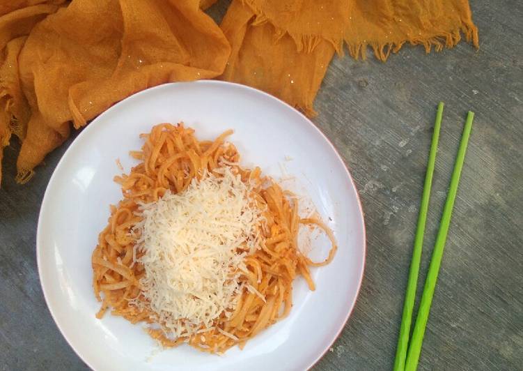 Fettucine telur tabur keju