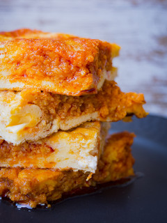 Una foto de Tortilla de sobrasada y queso de cabra