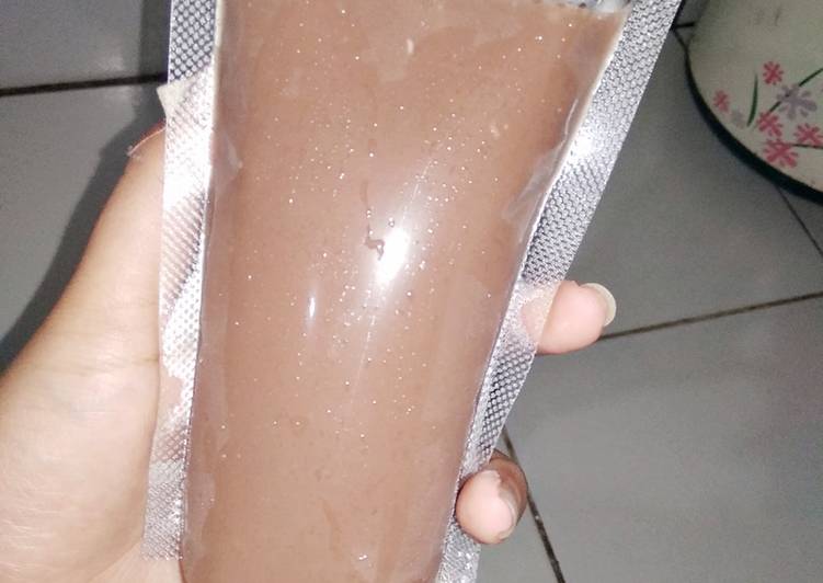 Pudot coklat (puding sedot)