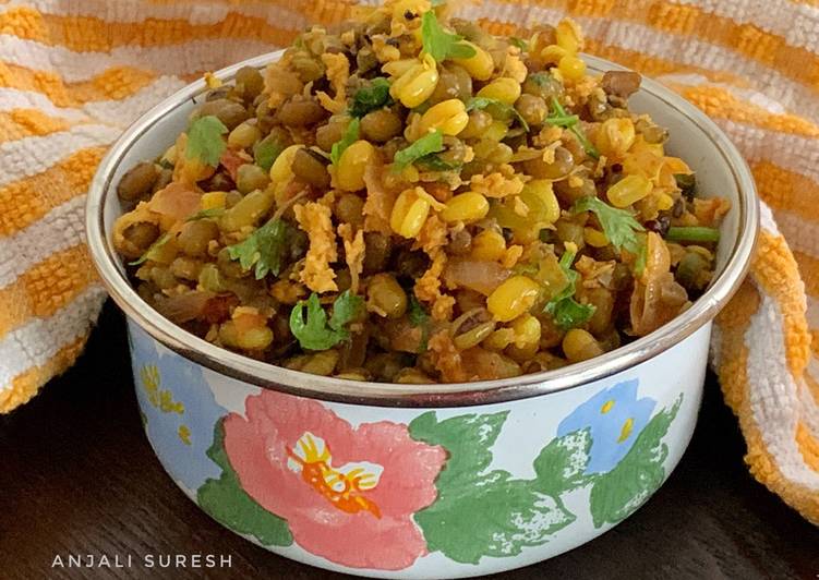 Easiest Way to Prepare Quick Green Moong sprouts sabji !!