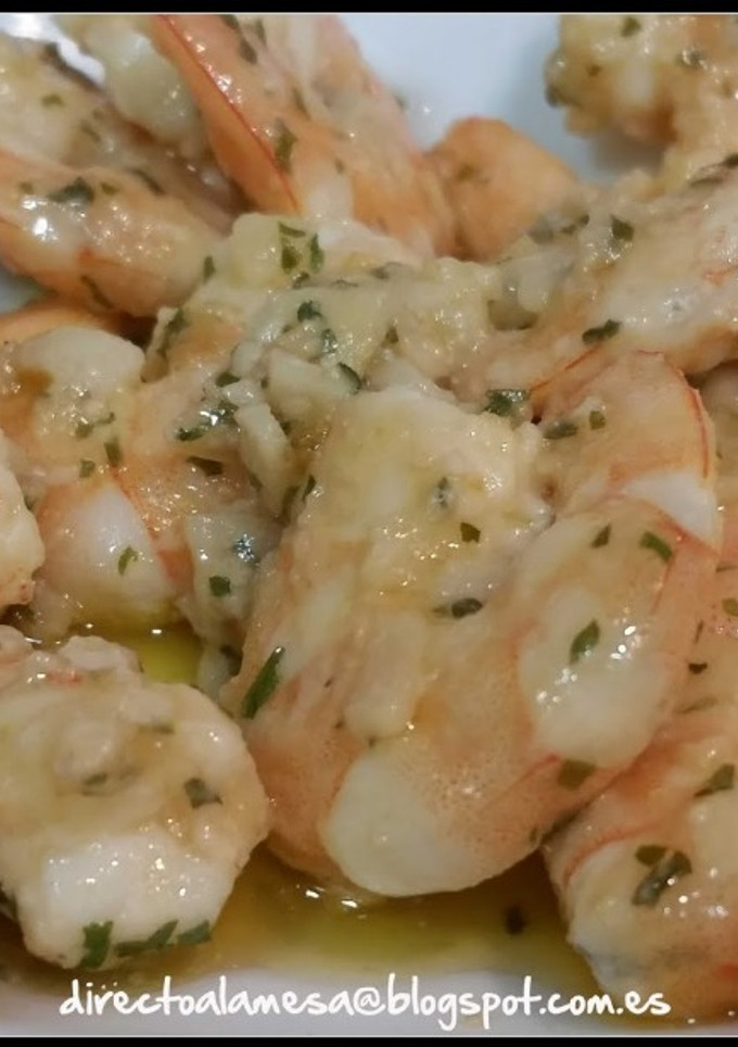Una foto de Langostinos al cava