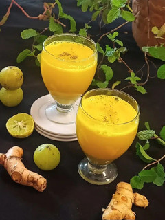 A picture of Immunity booster Amla Turmeric Juice.