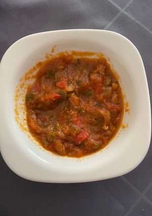 Una foto de Pisto con Thermomix