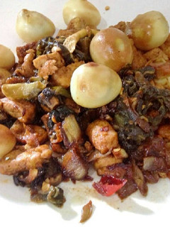 Foto resep Tumis Sawi Asin plus tahu & telur puyuh