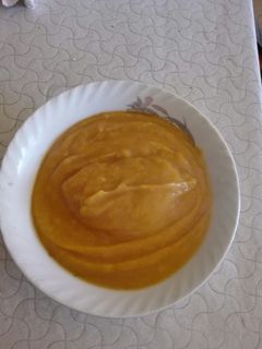 Una foto de Sopa crema de zapallo vegana