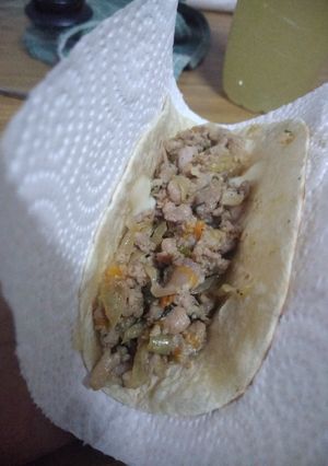 Una foto de Tacos de chorizo