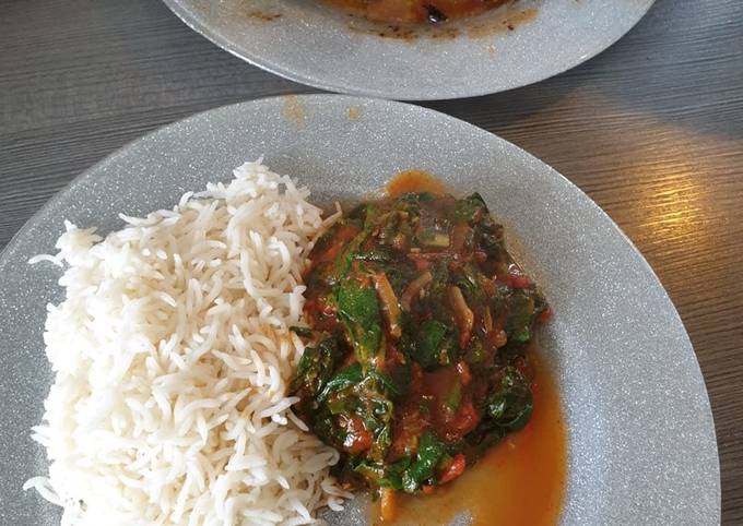 Tomato Stew infused with green vegetables