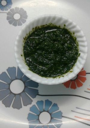 A picture of Hare Dhaniye ki chutney.