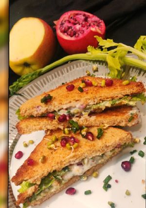 A picture of Sprouts apple coleslaw sandwich.
