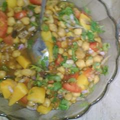 Haryali chana chaat A picture of Haryali chana chaat.
