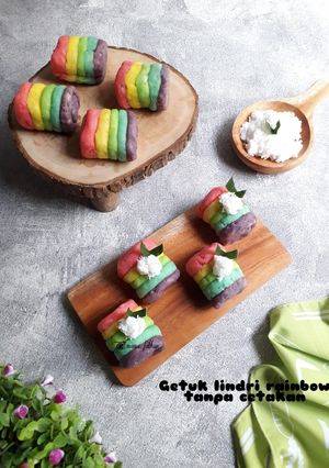 Foto resep Getuk lindri rainbow tanpa cetakan