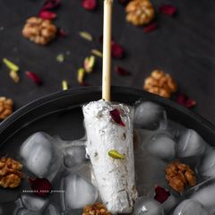 A picture of Walnut burfi kulfis.