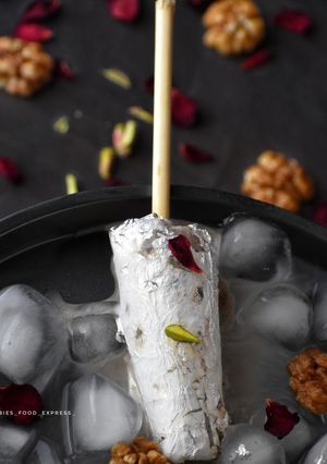 A picture of Walnut burfi kulfis.