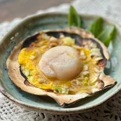 Japanese Miso Scallop on Shell (North part of Japan, Aomori)-レシピのメイン写真