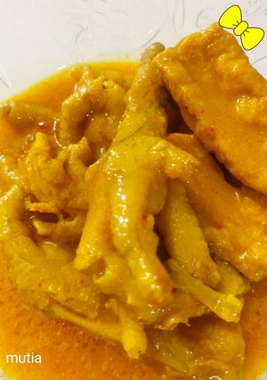 Foto resep Ceker Ayam Kare Pedas