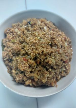 A picture of Mutton mince onion.