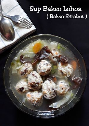 Foto resep Sup Bakso Lohoa (Bakso Serabut)