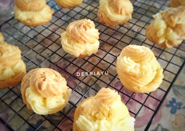 Sus/soes vla vanilla, kokoh banget (tanpa mixer) 👌