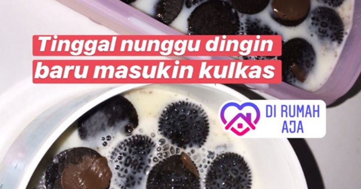 Menu Buka Puasa - Puding Susu Oreo