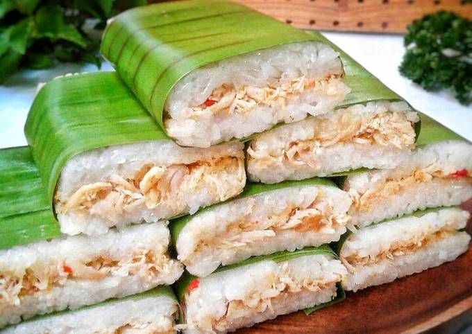 Lemper ayam pedas