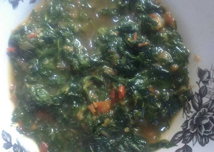 Resep Tumis daun singkong terasi Anti Gagal
