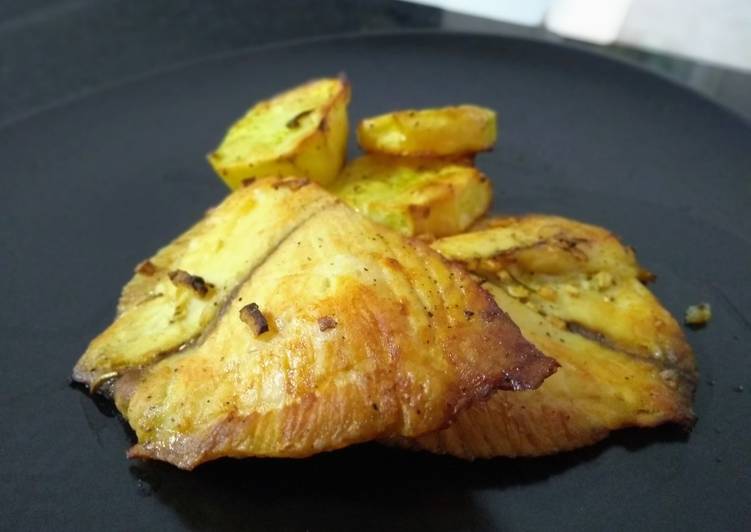 Tilápia Assada Com Limão, Manteiga E Batatas - Tudogosreceitas