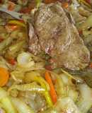 Bifes a la criolla al horno con guarnición de papas