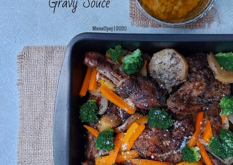 Roasted Chicken with Gravy Souce