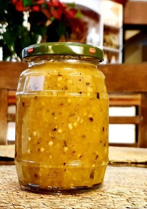 Una foto de Salsa tamulada asada de habanero con naranja